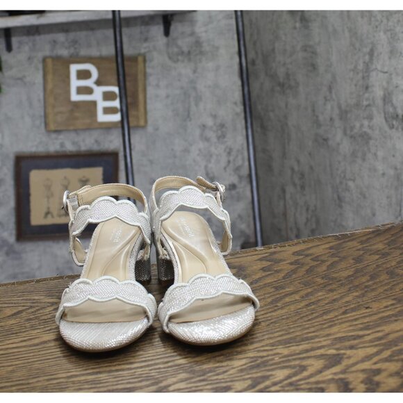 NWT Easy Spirit Daana Block Heel Sandals SEDAANA2 Silver Brown / Natural 7M - Picture 8 of 12